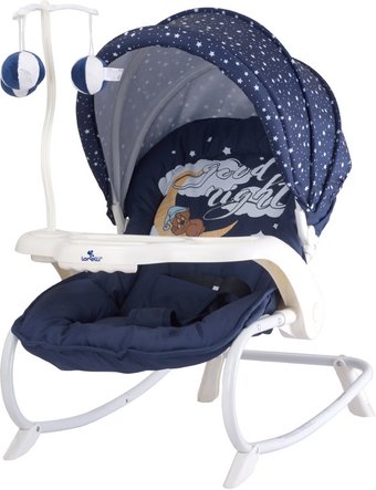 Шезлонг Lorelli Dream Time 2018 Blue Good Night Bear