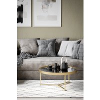 Журнальный столик Калифорния мебель Ориндж (сахара нуар/золото)