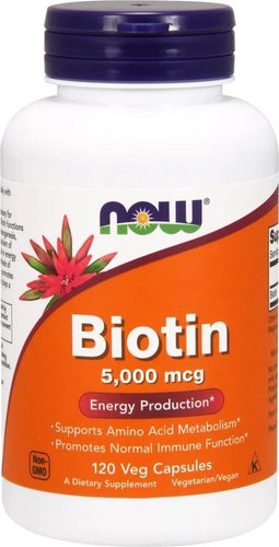 Витамины, минералы Now Foods Биотин/Biotin 5000 мкг (120 капсул)