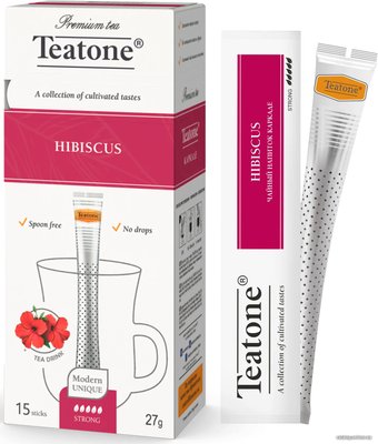 Teatone Hibiscus karkade Red Tea - Красный чай Гибискус каркаде 15 шт