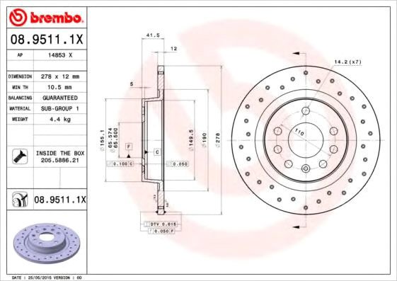 

Brembo 0895111X