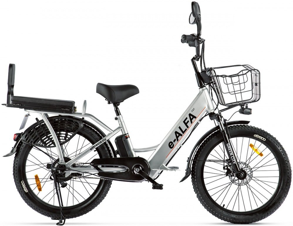 

Электровелосипед Eltreco Green City E-Alfa Fat (серебристый)