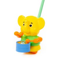 Развивающая игрушка Полесье Каталка Слоненок с ручкой 96661
