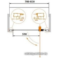 Душевая дверь Cezares Relax-BA-1-80-P-Bi