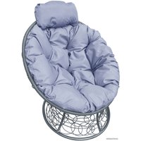 Кресло M-Group Папасан мини 12070309 (серый ротанг/серая подушка)