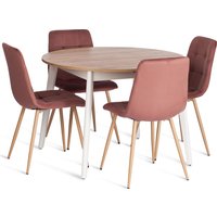 Стул TetChair Chilly mod. JSC-220 (коралловый/натуральный)