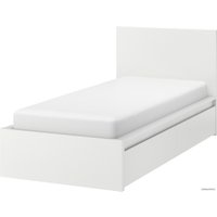 Кровать Ikea Мальм 200x90 (2 ящика, белый, Лонсет) 592.109.87