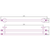 Держатель для полотенца Сунержа Каньон двойной L 600 03-3002-0600