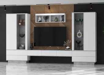 Горка Интерлиния Quartz-9 (белый платинум/бетон)