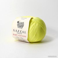 Пряжа для вязания Gazzal Baby Cotton 3462 50 г 165 м (лимонный неон)