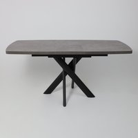 Кухонный стол Мамадома Leonel-130 раздвижной 130-165х85 (дымчатая керамика/черный) в Гомеле