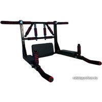 Турник с брусьями SportHome 3в1 мультихват настенный, разборный (черный)