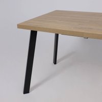 Кухонный стол Listvig Hagen 140 раздвижной, 140-180x85 (дуб вотан/черный)