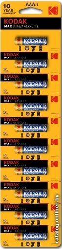 Батарейка Kodak Max super alkaline LR03 BL-10 Б0005125