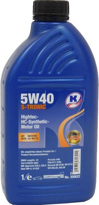 

Моторное масло Kuttenkeuler S-Tronic 5W-40 1л