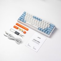 Клавиатура JEGG ZA63 Pro White Blue Orange (TNT Yellow)