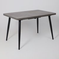 Кухонный стол Мамадома Borg radial-120 раздвижной 120-160х80 (дымчатая керамика/черный)