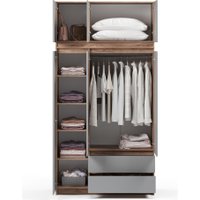 Шкаф распашной Soma ШК-3 120-235 (дуб крафт золотой/серый)