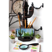 3Д-пазл Eco-Wood-Art Кактус (черный)
