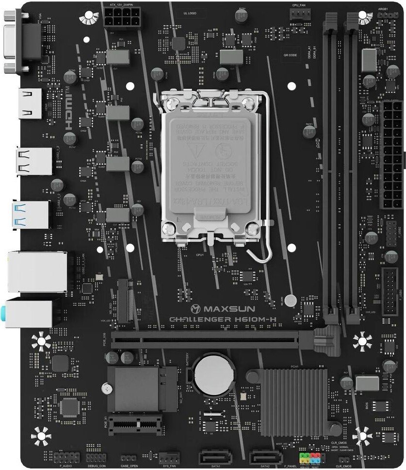 

Материнская плата Maxsun Challenger H610M-H V1 WiFi