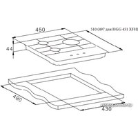 Варочная панель Weissgauff HGG 451 BGH