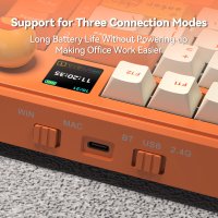 Клавиатура Ajazz AK820 Max Plus (оранжевый/белый, Ajazz Avocado)