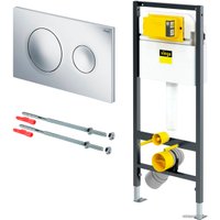 Инсталляция для унитаза Viega Prevista Dry WC с кнопкой Prevista for Style 20 771973 + 678630 + 773779 (хром)