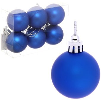 Серпантин Матовый шар 4 см 6 шт (синий) 183-840