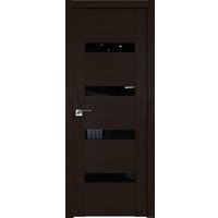 Межкомнатная дверь ProfilDoors 2.81XN L 60x200 (дарк браун, стекло черный триплекс)