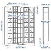 Книжный шкаф Ikea Billy/oxberg s49017834