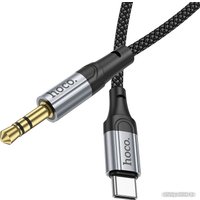Кабель Hoco UPA26 USB Type-C - Jack 3.5mm (1 м, черный)