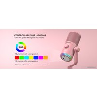 Проводной микрофон Maono DM30 (розовый)