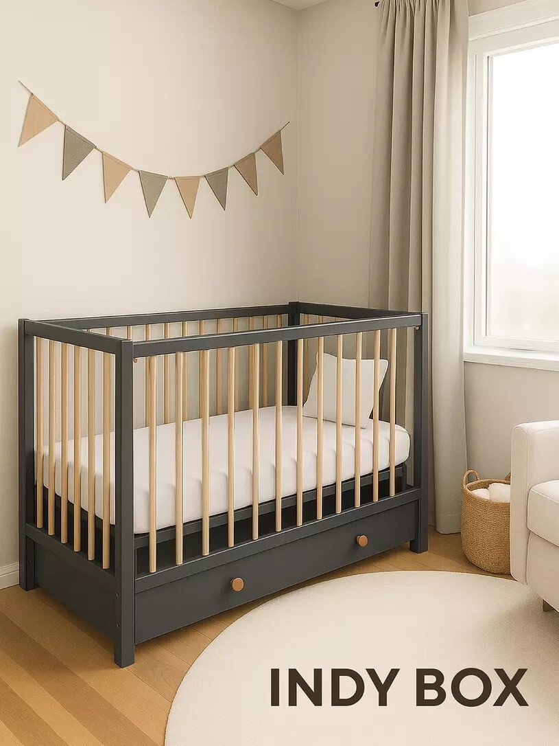 

Классическая детская кроватка Rant Indy Box 780 (moon grey)