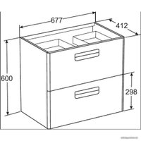  Roca Тумба с умывальником The Gap 70 A327471000 + ZRU9302733