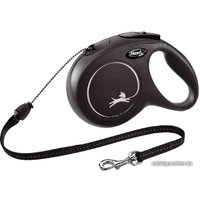 Поводок-рулетка Flexi New Classic M Cord 5 м (черный)