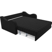 Диван Мебель-АРС Аккордеон Барон №4 ППУ 120x200 (велюр черный HB-178/17)