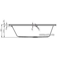 Ванна Riho Lyra 170x110 (правая, без ножек)