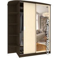 Шкаф-купе Кортекс-мебель Лагуна ШК05-01 левая консоль (венге/венге светлый)