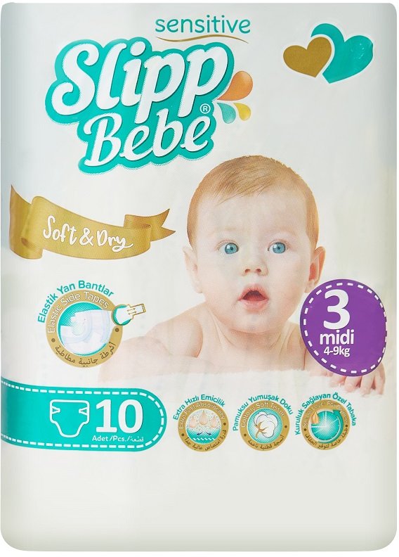 

Подгузники Slipp Bebe №3 4-9 кг (10 шт)