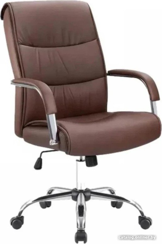 Офисное кресло SitUp Bryan сhrome (экокожа Dark Brown)