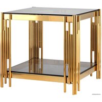 Журнальный столик Stool Group Гэтсби 55x55 EET-027-TG-1 (стекло smoke/сталь золото)