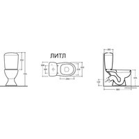 Унитаз напольный Керамин Литл Инкоэр Детский (бачок, сиденье полипропилен, 1-режимный слив)