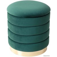 Пуфик M-City Фред 461MC04438 (велюр зеленый/золото)
