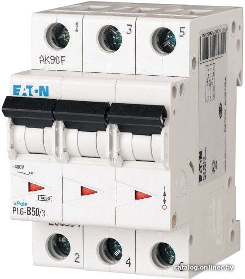 Выключатель автоматический Eaton PL6 3P 50А C 6кА 3M 286606