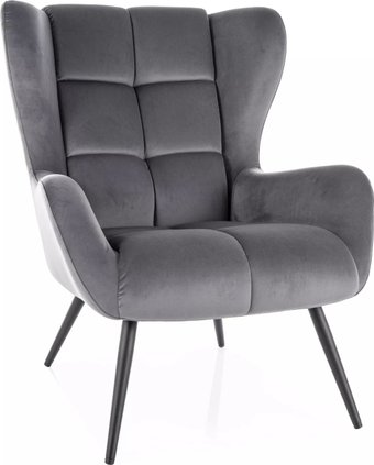 Интерьерное кресло Signal Louis Velvet 14 (серый/черный)