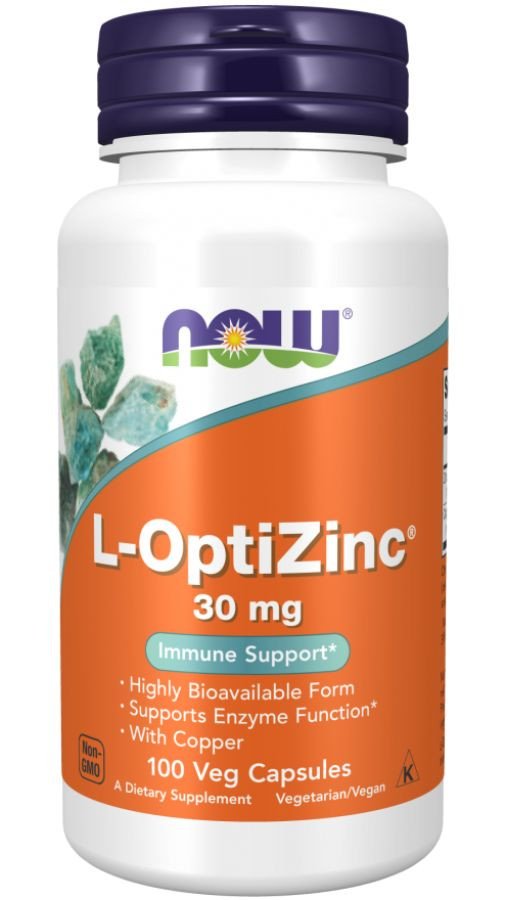 Витамины, минералы Now Foods L-OptiZinc (100 капсул)