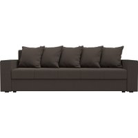 Диван Лига диванов Дубай Лайт полки слева 132281L (рогожка Амур 05 коричневый)