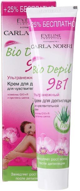 

Крем Eveline Cosmetics Ультранежный 9 в 1 Bio Depil для чувствительной кожи (125 мл)