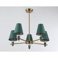 Подвесная люстра Ambrella light LH75051/5 BS/GN (латунь/зеленый)