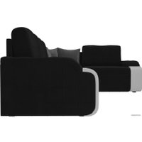 Угловой диван Лига диванов Николь 102977 (правый, велюр, черный)